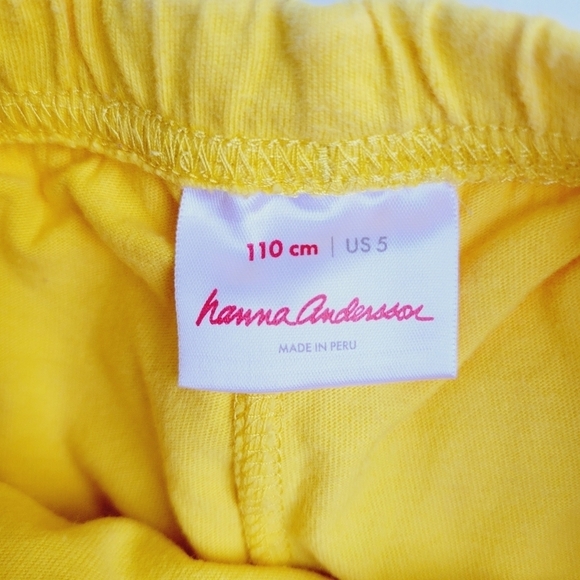 HannaHanna Andersson Girl's Solid Yellow 100% Cotton Ruffle Skort - 110 (US 5) - Picture 3 of 4